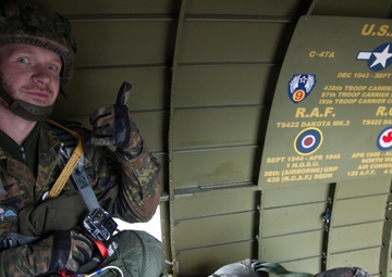 Round Canopy Parachute Team Normandy Jump