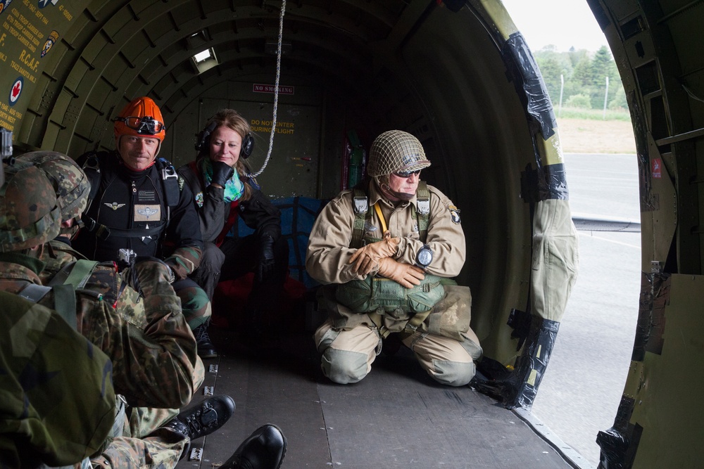 Round Canopy Parachute Team Normandy Jump