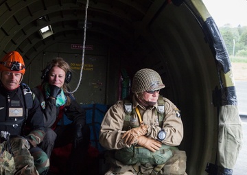 Round Canopy Parachute Team Normandy Jump