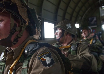 Round Canopy Parachute Team Normandy Jump