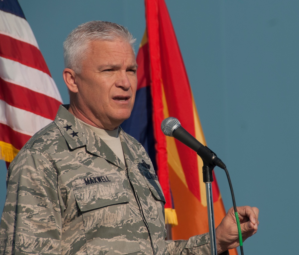 Maj. Gen. Edward Maxwell helps give annual awards for 162nd Wing