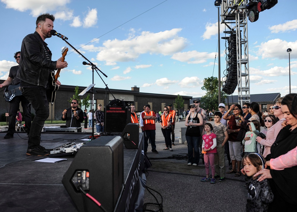 David Cook performs for Ellsworth Airmen