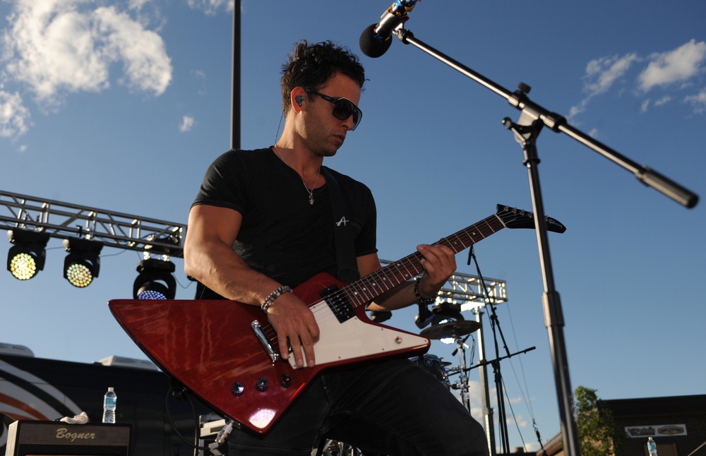 David Cook performs for Ellsworth Airmen