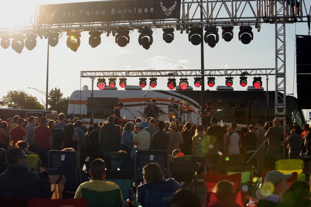 David Cook performs for Ellsworth Airmen