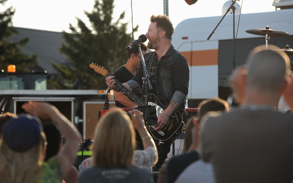 David Cook performs for Ellsworth Airmen