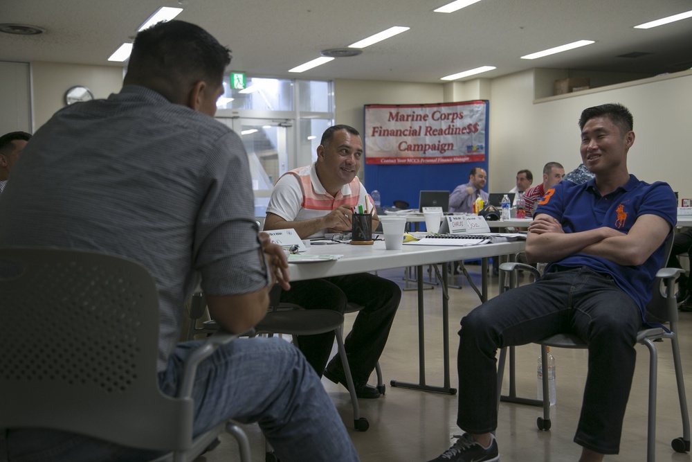 Service members participate in Personal Financial Management course on Camp Foster