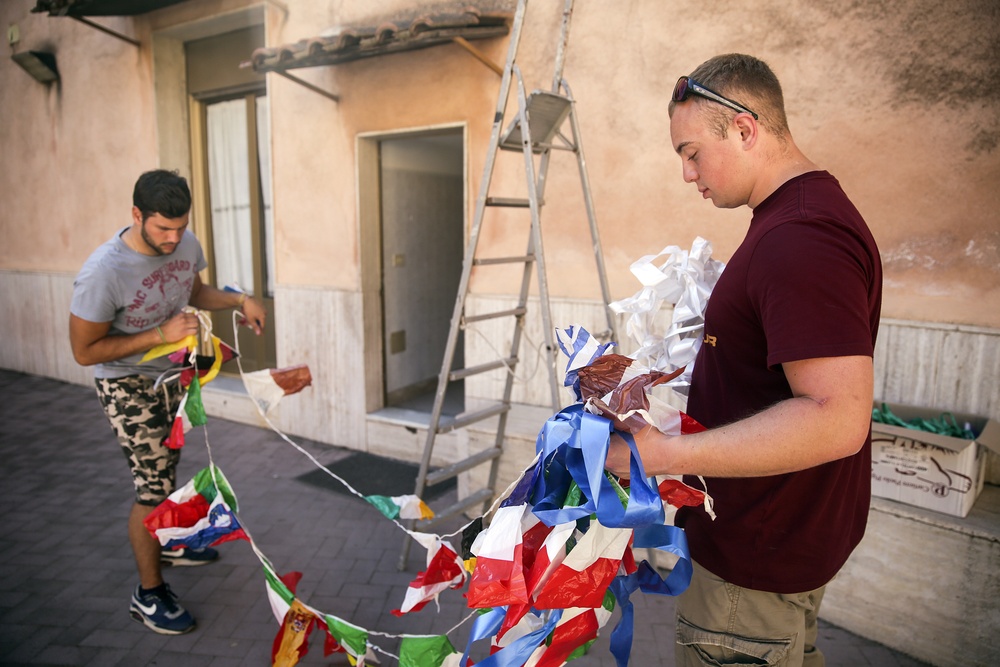 Marines show care for Italian orphanage