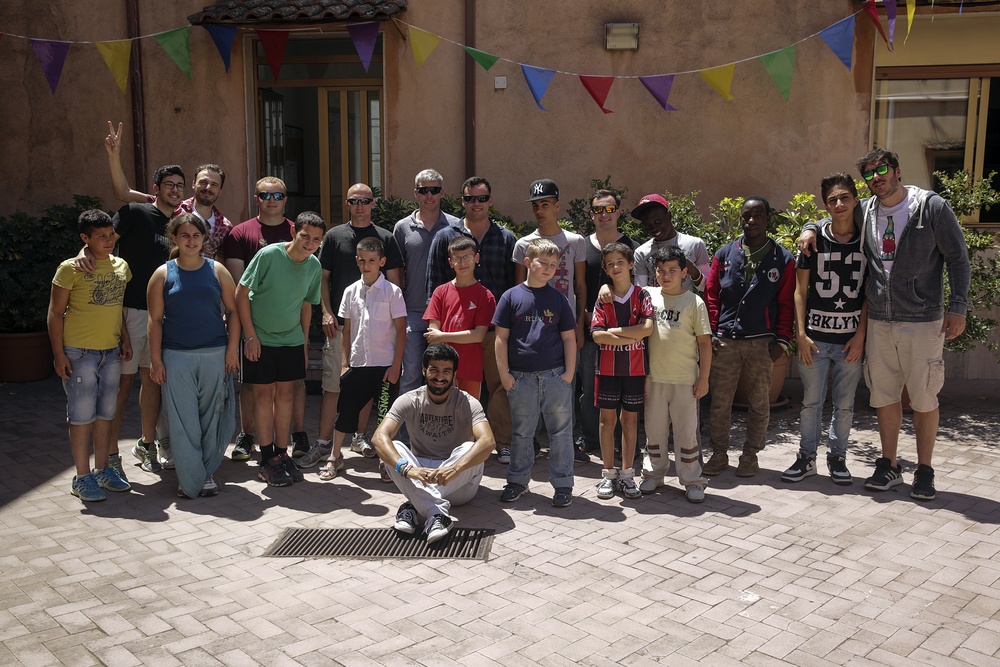 Marines show care for Italian orphanage