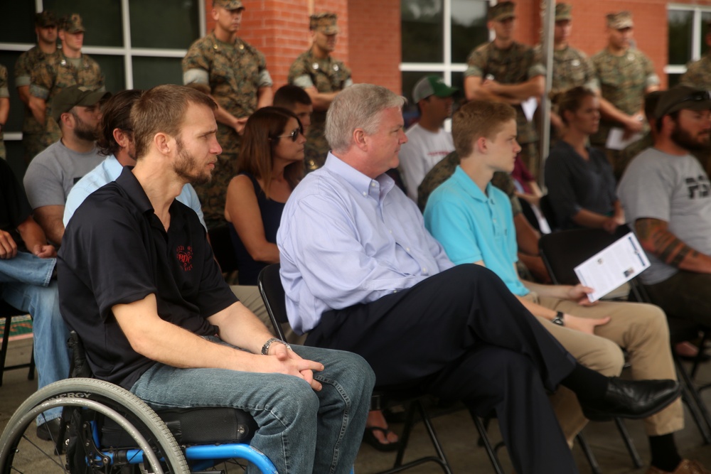 Sgt. Kelby Price presented with Action Trackchair