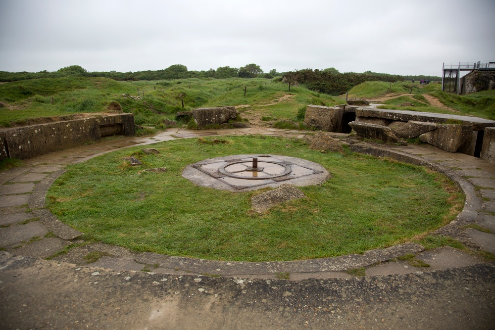 U.S. and German Soldiers visit Pointe du Hoc together