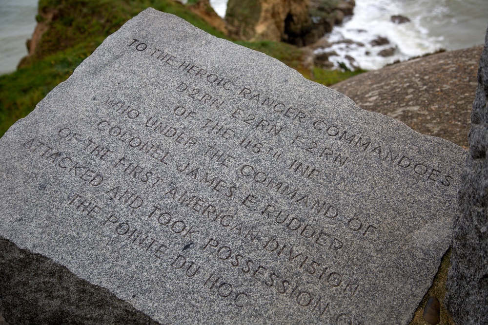 U.S. and German Soldiers visit Pointe du Hoc together