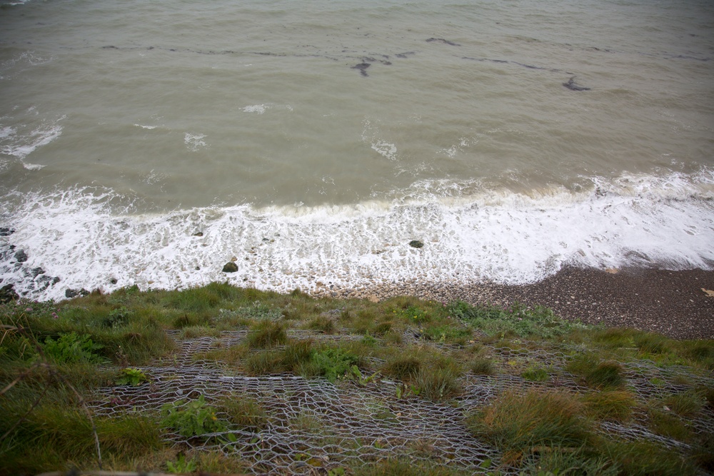 U.S. and German Soldiers visit Pointe du Hoc together