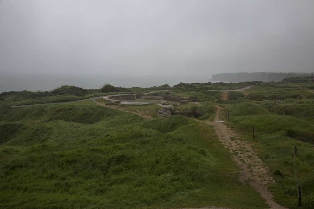 U.S. and German Soldiers visit Pointe du Hoc together