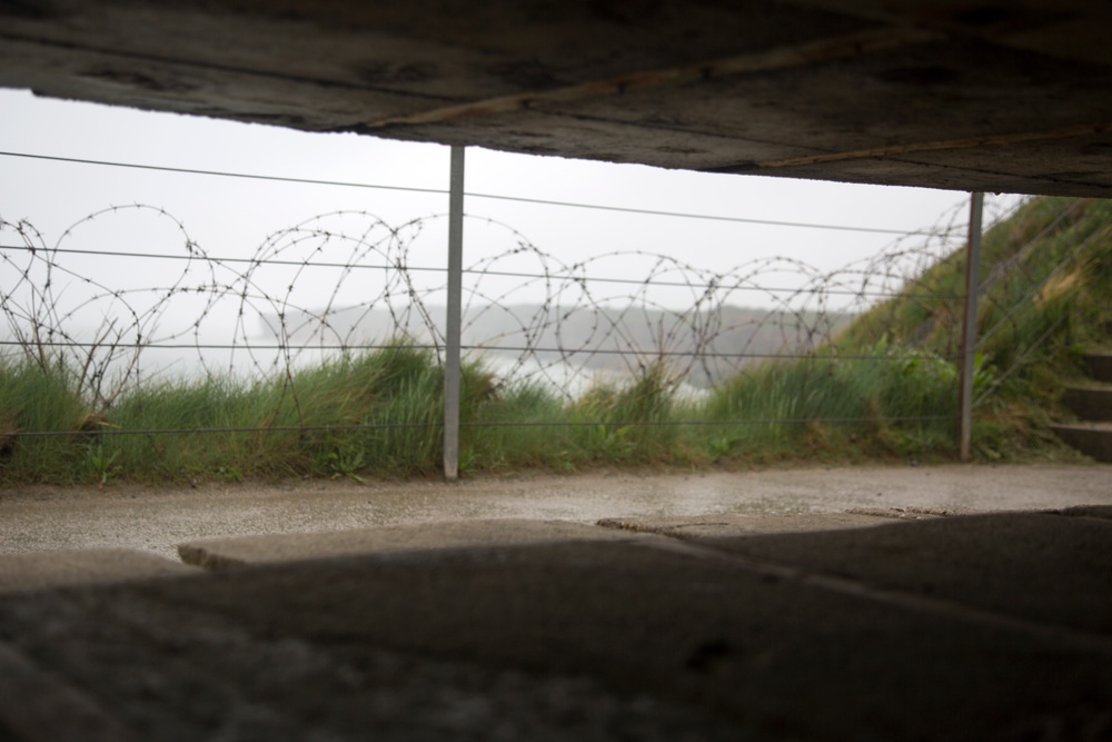 U.S. and German Soldiers visit Pointe du Hoc together