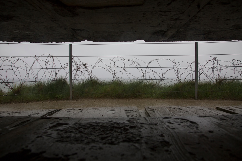 U.S. and German Soldiers visit Pointe du Hoc together