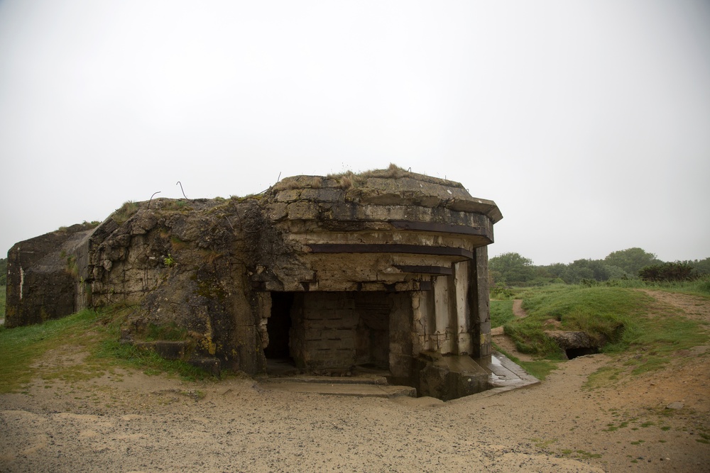 U.S. and German Soldiers visit Pointe du Hoc together