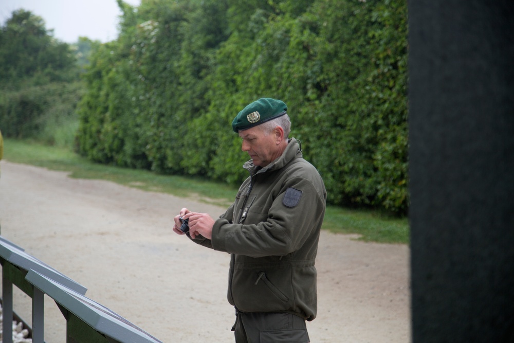 U.S. and German Soldiers visit Pointe du Hoc together