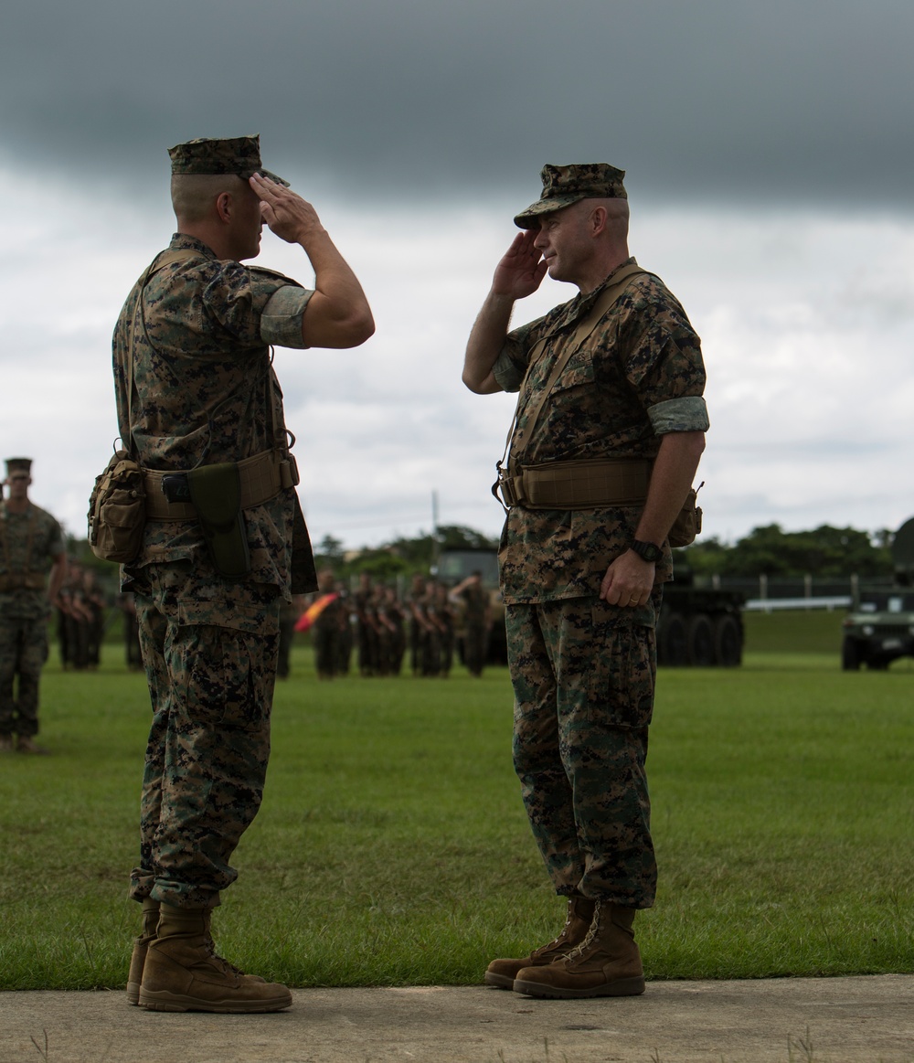 Col. Sean McBride says goodbye to local Okinawan friends