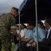 Col. Sean McBride says goodbye to local Okinawan friends