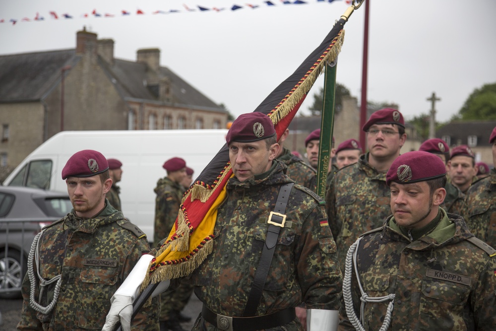 Ceremony at USAAF Monument in Picauville
