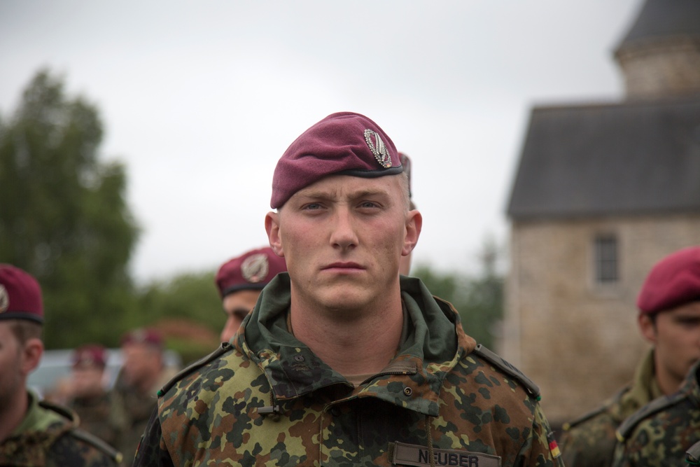 Ceremony at USAAF Monument in Picauville