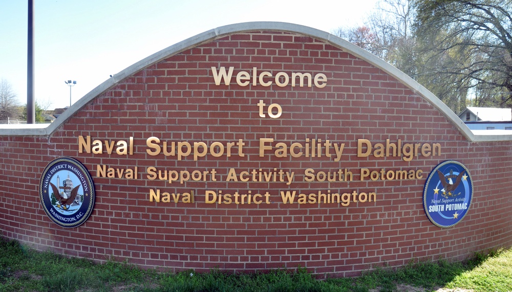 Naval Support Facility (NSF) Dahlgren Main Gate.
