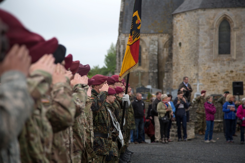 Ceremony at USAAF Monument in Picauville