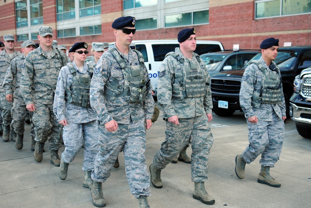 194th Security Forces Squadron trains for simulated jail failure