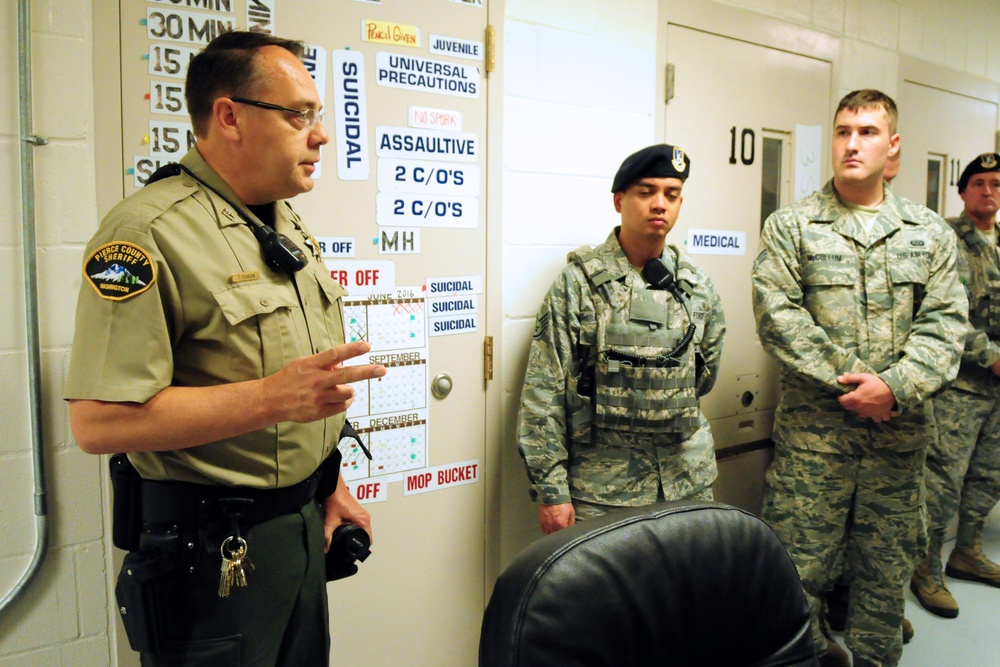 194th Security Forces Squadron trains for simulated jail failure