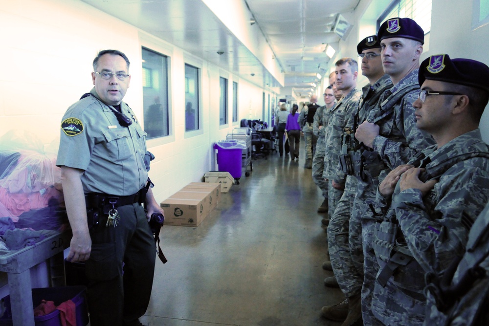 194th Security Forces Squadron trains for simulated jail failure