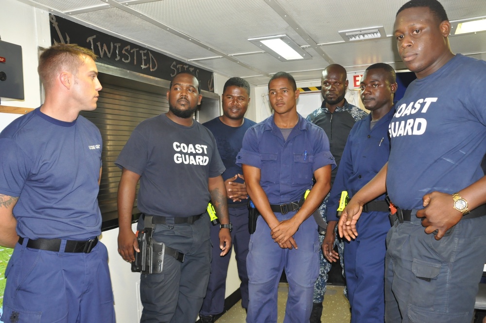 Coast Guard members train allied and partner nation Coast Guard for Tradewinds 2016