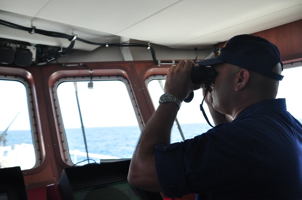 Coast Guard Cutter Heriberto Hernandez participates in Tradewinds 2016 gun exercise