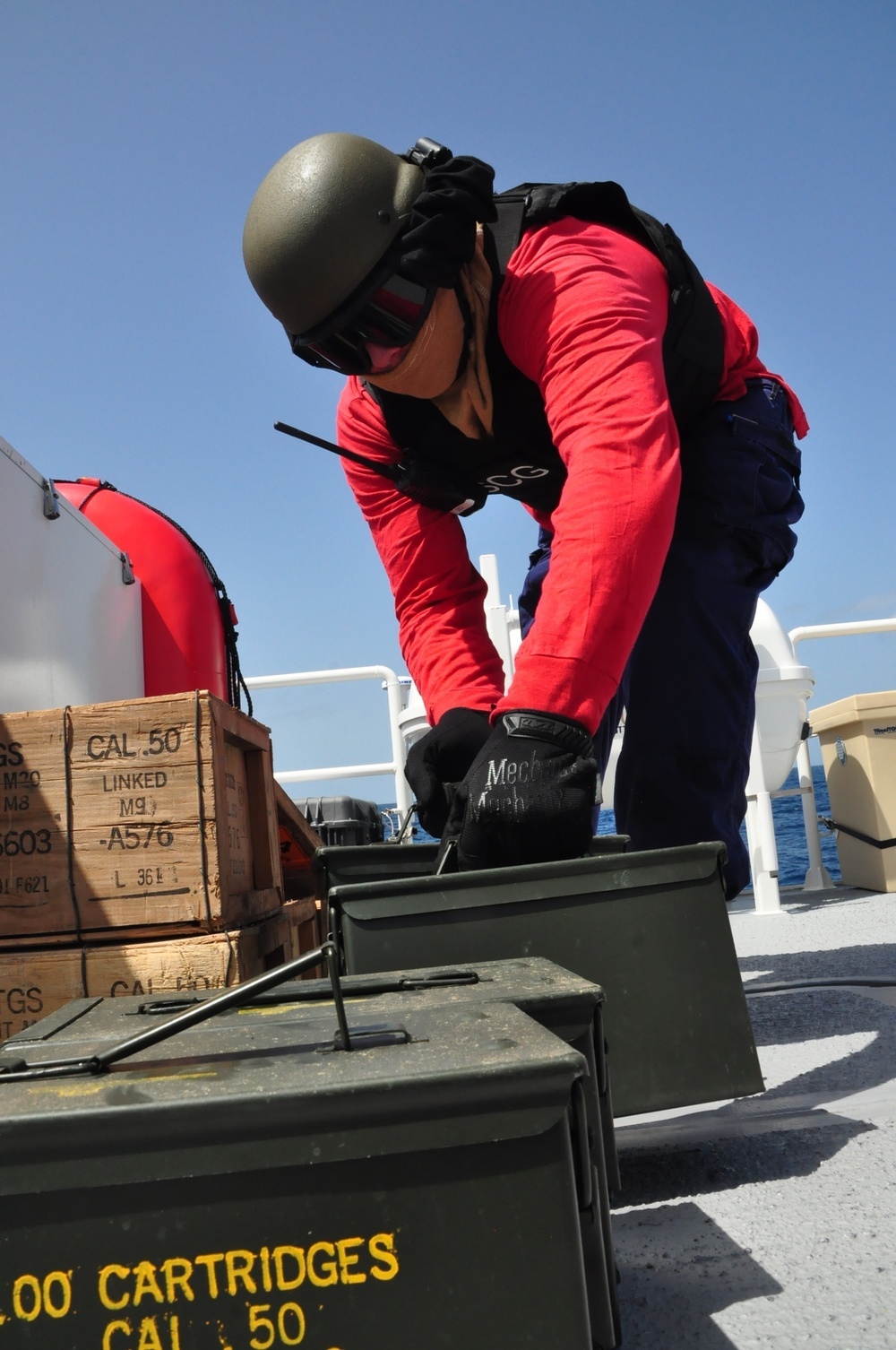 Coast Guard Cutter Heriberto Hernandez participates in Tradewinds 2016 gunnery exercise