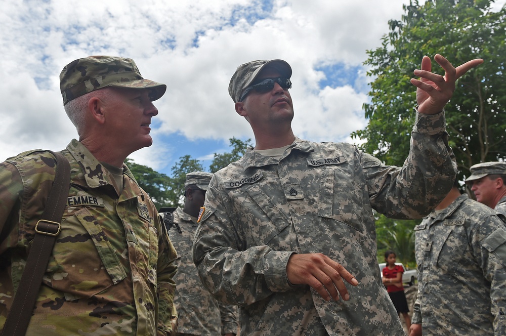 Generals Klemmer and Wong visit Task Force Red Wolf members