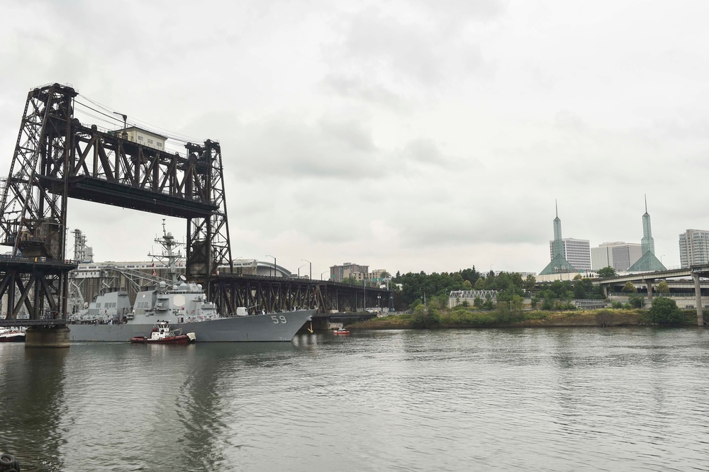 U.S. Navy ships arrive for Rose Fest Fleet Week