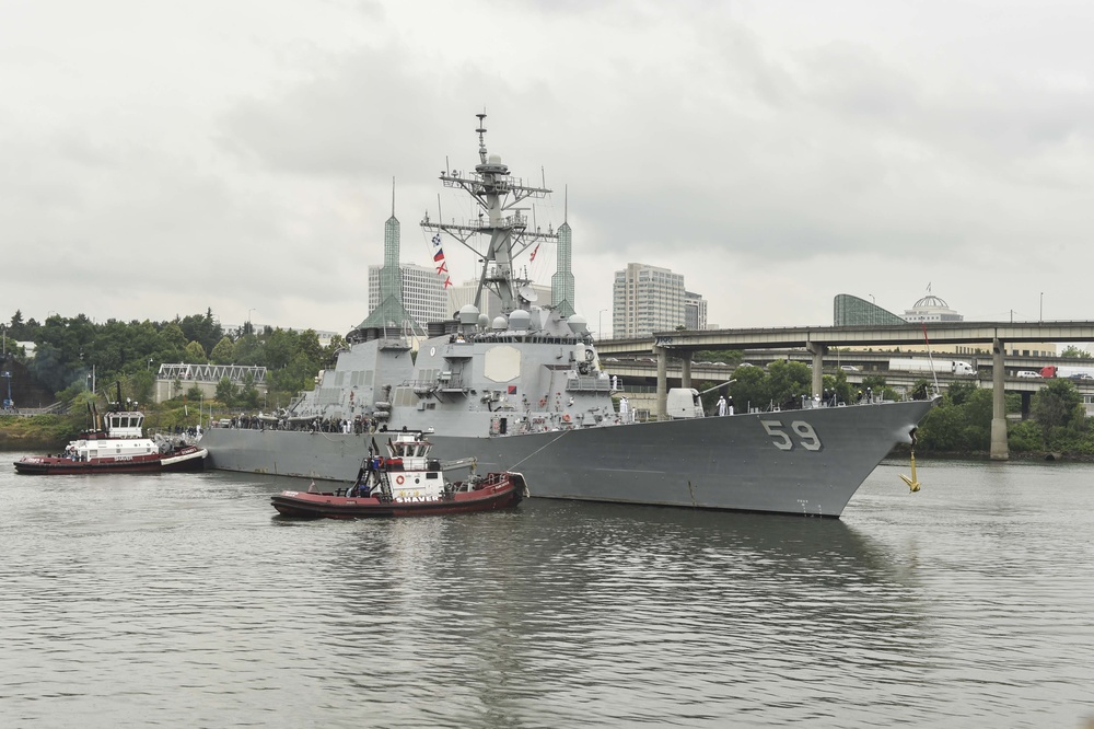 U.S. Navy ships arrive for Rose Fest Fleet Week