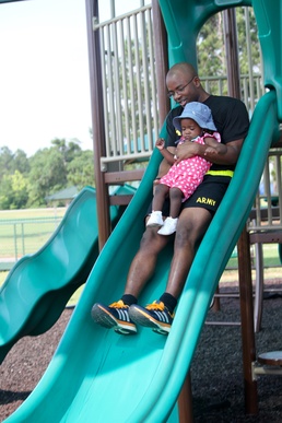 Soldier enjoys adopted park