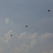 U.S. ARMY PARATROOPERS JUMP FROM A BALLOON IN BELGIUM