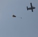 U.S. ARMY PARATROOPERS JUMP FROM A BALLOON IN BELGIUM