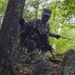 Soldier Performs a Hasty Rope Rappel