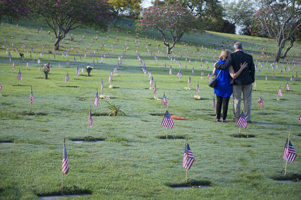 Couple View Grave at Punchbowl Cemetary