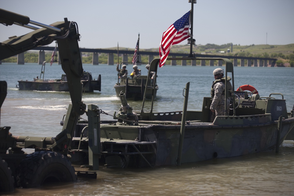 Bridge Laying on Missouri River