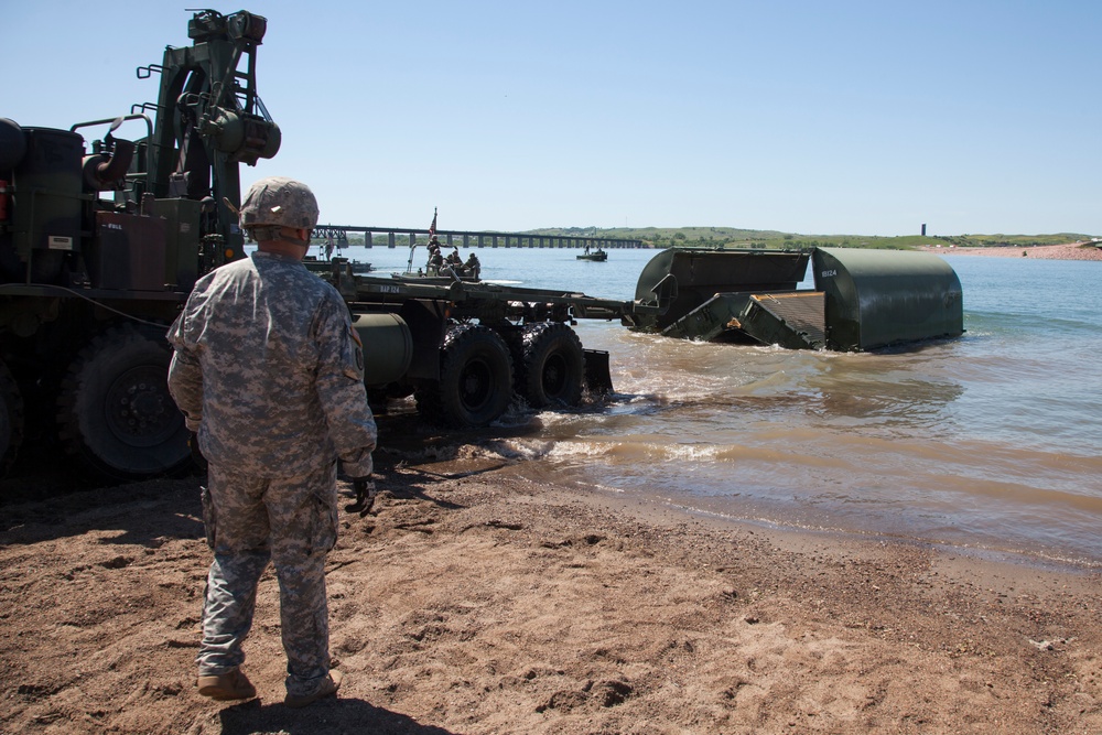 Bridge Laying on Missouri River