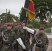 German Soldiers participate in a joint ceremony with U.S. Soldiers in Picauville, France