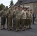 German Soldiers participate in a joint ceremony with U.S. Soldiers in Picauville, France