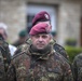 German Soldiers participate in a joint ceremony with U.S. Soldiers in Picauville, France