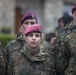 German Soldiers participate in a joint ceremony with U.S. Soldiers in Picauville, France