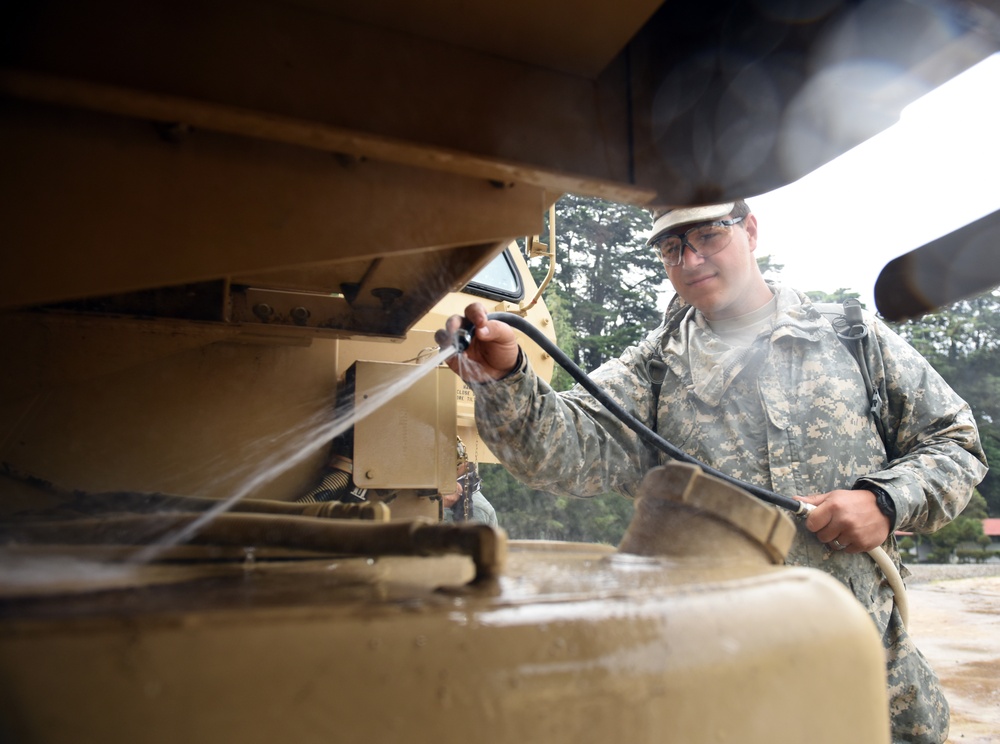 Task Force Red Wolf Soldiers clean it, inspect it and send it home