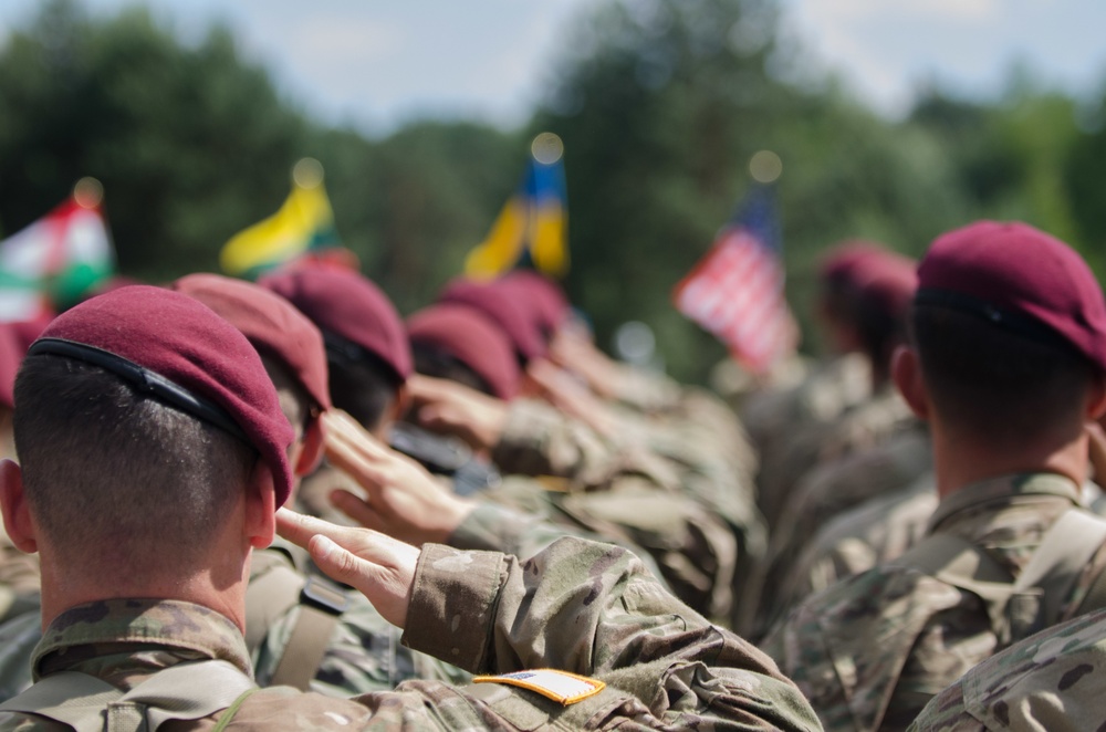 Soldiers during the Opening Ceremonies, Nowa Deba