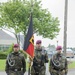 German Soldiers participate in a joint ceremony with U.S. Soldiers in Picauville, France